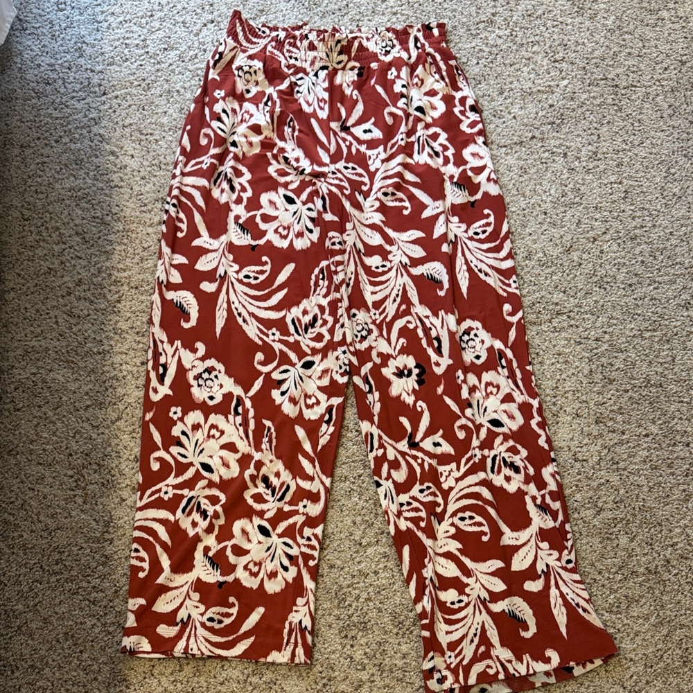 Express Floral Wide Leg Pants